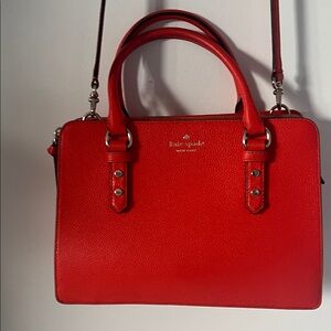 kate spade VERY GOOD Condition Pebbled Leather Satchel with Removable Strap